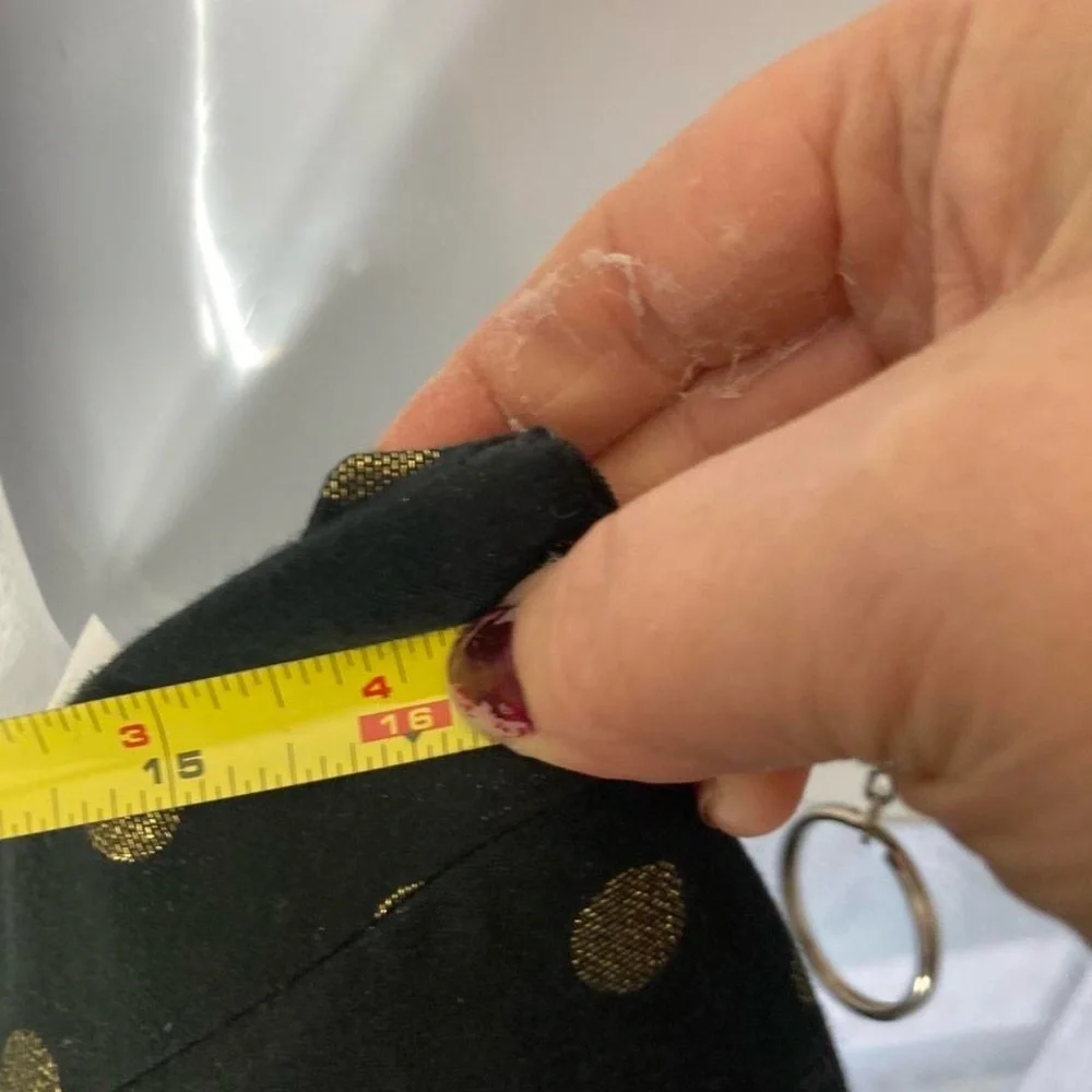 Talbots black & gold polka dot trousers Size 8